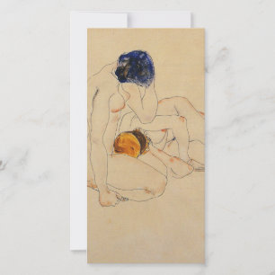 Cartes Pour Fêtes Annuelles Egon Schiele - Deux amis