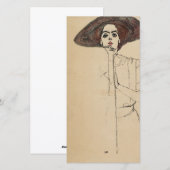 Cartes Pour Fêtes Annuelles Egon Schiele - Portrait D'Une Femme (Devant / Derrière)