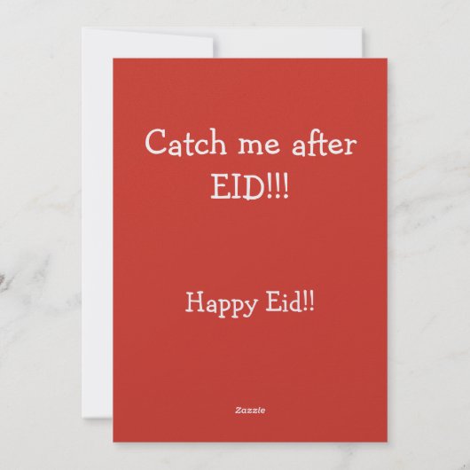 Cartes Pour Fêtes Annuelles Eid Adha Funny Mème - Chèvre en mode vacances (Dos)