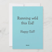 Cartes Pour Fêtes Annuelles Eid Adha mème drôle Joyeux Eid ! (Dos)
