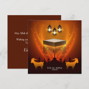 Cartes Pour Fêtes Annuelles Eid Al Adha Moubarak Kaba Shareef Chèvre Islamique