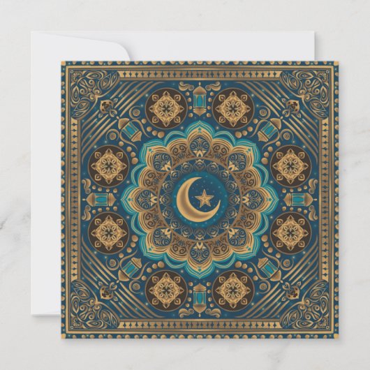 Cartes Pour Fêtes Annuelles Eid moubarak (Devant)