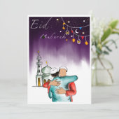 Cartes Pour Fêtes Annuelles Eid Moubarak (Debout devant)
