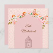 Cartes Pour Fêtes Annuelles Eid moubarak (Devant / Derrière)