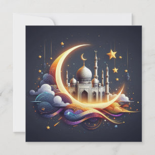 Cartes Pour Fêtes Annuelles Eid Moubarak Ramadan - Texte de voeux personnalisa