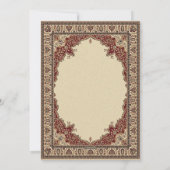 Cartes Pour Fêtes Annuelles Eid Moubarak tapis persan rouge et beige (Dos)