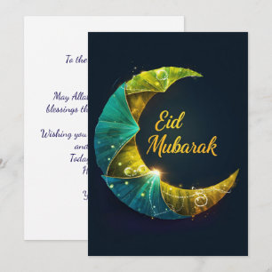 Cartes Pour Fêtes Annuelles Eid Mubarak personnalisé