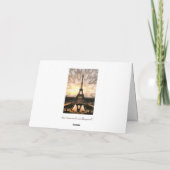 Cartes Pour Fêtes Annuelles Eiffel Tower, Template (Dos)