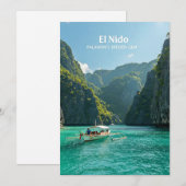Cartes Pour Fêtes Annuelles El Nido : Le joyau caché de Palawan (Devant / Derrière)