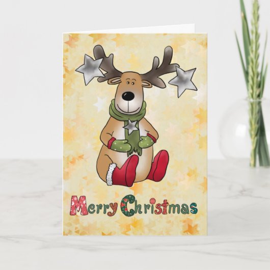 Cartes Pour Fêtes Annuelles Élan de Noël (Devant)