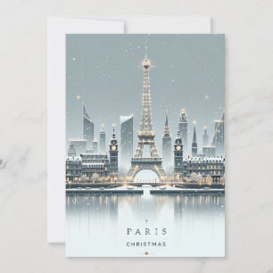 Cartes Pour Fêtes Annuelles Elégance d'hiver parisienne - Noël en ville
