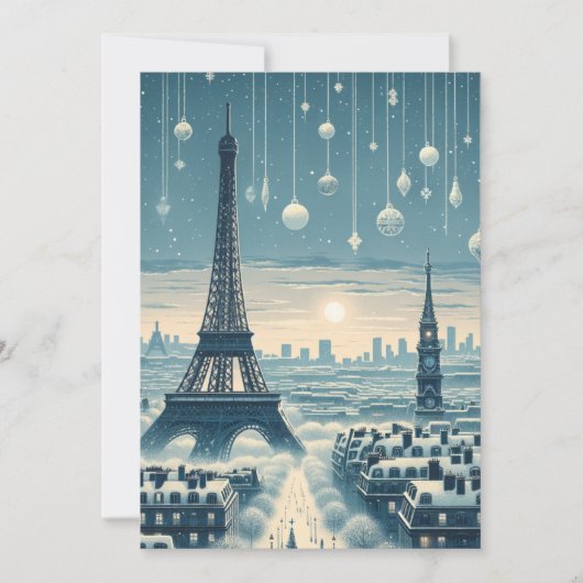 Cartes Pour Fêtes Annuelles Elégance d'hiver parisienne - Noël en ville (Devant)