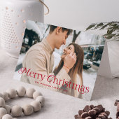 Cartes Pour Fêtes Annuelles Élégance festive Rouge Joyeux Noël Photo