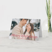 Cartes Pour Fêtes Annuelles Élégance festive Rouge Joyeux Noël Photo (Devant)
