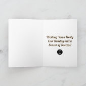 Cartes Pour Fêtes Annuelles Élégance Givrée Bonhomme de Neige Professionnel (Intérieur)