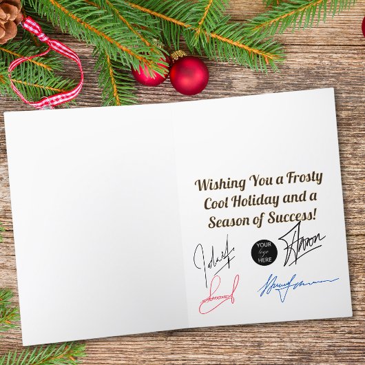 Cartes Pour Fêtes Annuelles Élégance glaciale Bonhomme de neige professionnel