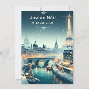 Cartes Pour Fêtes Annuelles Elégance hivernale parisienne