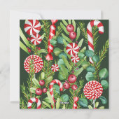 Cartes Pour Fêtes Annuelles Élégance menthe poivrée (Dos)