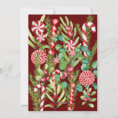 Cartes Pour Fêtes Annuelles Élégance menthe poivrée (Dos)