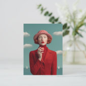 Cartes Pour Fêtes Annuelles Élégance rouge avec Apple (Debout devant)