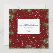Cartes Pour Fêtes Annuelles Elégance rustique Snowy Pine Noël (Dos)