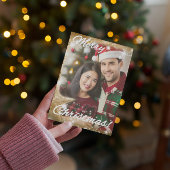 Cartes Pour Fêtes Annuelles Élégant 1 photo Arbre Gold Star Noël moderne