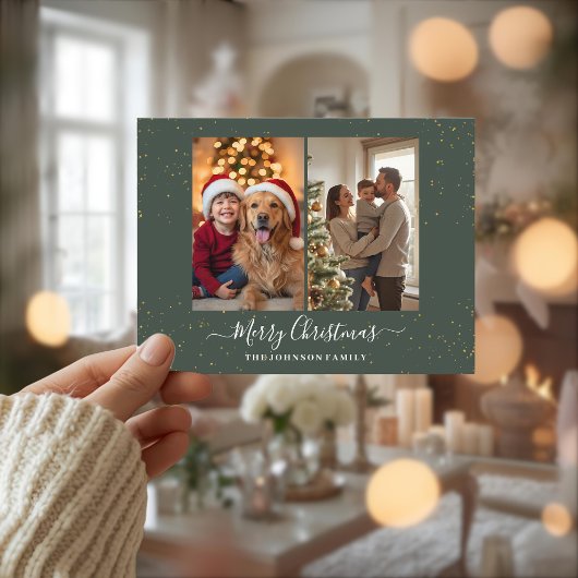 Cartes Pour Fêtes Annuelles Elegant 2 Photo Christmas Card