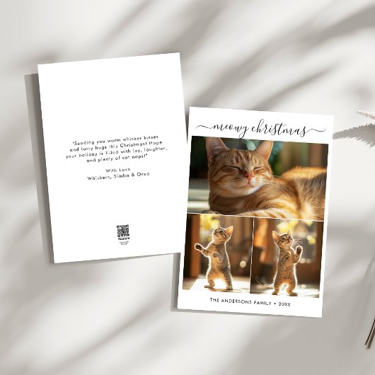Cartes Pour Fêtes Annuelles Elégant 3 Photo Meowy Noël mignon Chat drôle