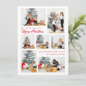 Cartes Pour Fêtes Annuelles Elegant 7 Photo collage Joyeux Noël (Debout devant)