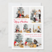 Cartes Pour Fêtes Annuelles Elegant 7 Photo collage Joyeux Noël (Devant)