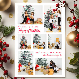 Cartes Pour Fêtes Annuelles Elegant 7 Photo collage Joyeux Noël