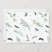 Cartes Pour Fêtes Annuelles Elégant À feuillage persistant & Fleurs de coton J (Dos)