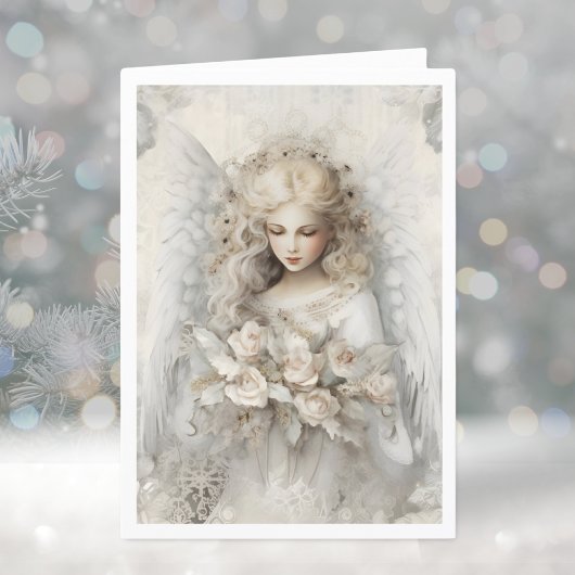 Cartes Pour Fêtes Annuelles Élégant Ange de Noël d'hiver