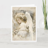 Cartes Pour Fêtes Annuelles Élégant Ange d'hiver de Noël (Devant)