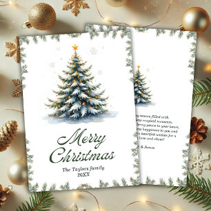 Cartes Pour Fêtes Annuelles Elégant Aquarelle Arbre de Noël