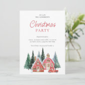 Cartes Pour Fêtes Annuelles Elégant Aquarelle Arbre QR Code Noël (Debout devant)