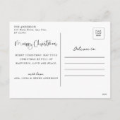 Cartes Pour Fêtes Annuelles Elégant Arbre de Noël Or Parties scintillant neige (Dos)