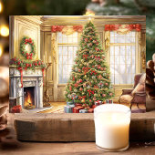 Cartes Pour Fêtes Annuelles Élégant Arbre de Noël Salon Scène