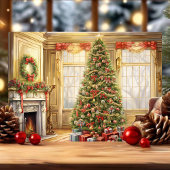 Cartes Pour Fêtes Annuelles Élégant Arbre de Noël Salon Scène