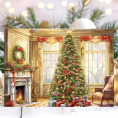 Cartes Pour Fêtes Annuelles Élégant Arbre de Noël Salon Scène