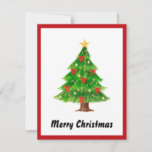 Cartes Pour Fêtes Annuelles Élégant arbre de Noël simple minimaliste moderne
