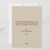 Cartes Pour Fêtes Annuelles Élégant arbre de Noël simple présente plat (Dos)