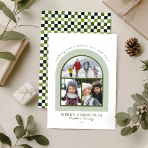 Cartes Pour Fêtes Annuelles Élégant Arc moderne photo Collage Noël