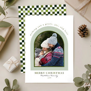 Cartes Pour Fêtes Annuelles Élégant Arc moderne photo Noël