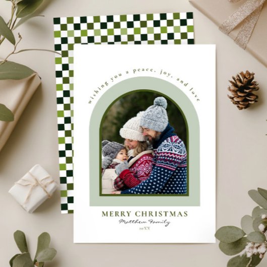 Cartes Pour Fêtes Annuelles Élégant Arc moderne photo Noël