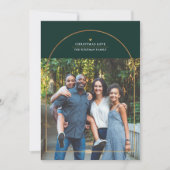 Cartes Pour Fêtes Annuelles Elégant Arc Or superposition Noël Amour Photo (Devant)