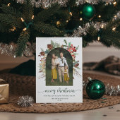 Cartes Pour Fêtes Annuelles Élégant Arc verdoyant Joyeux Noël Photo