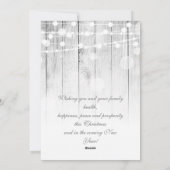 Cartes Pour Fêtes Annuelles Elégant Argent Rustique Gold Noël Arbre  (Dos)