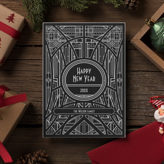 Cartes Pour Fêtes Annuelles Élégant art déco rétro Nouvel An
