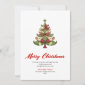 Cartes Pour Fêtes Annuelles Elegant Artistic Christmas Tree Greeting Template (Devant)